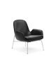 Normann Copenhagen Era Lounge Chair Low Tango Leder - Chroom Onderstel