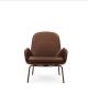 Normann Copenhagen Era Lounge Chair Low Tango Leder- Walnoot Onderstel