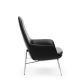 Normann Copenhagen Era Lounge Chair High Tango Leder- Chroom Onderstel