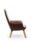 Normann Copenhagen Era Lounge Chair High Tango Leder- Eiken Onderstel